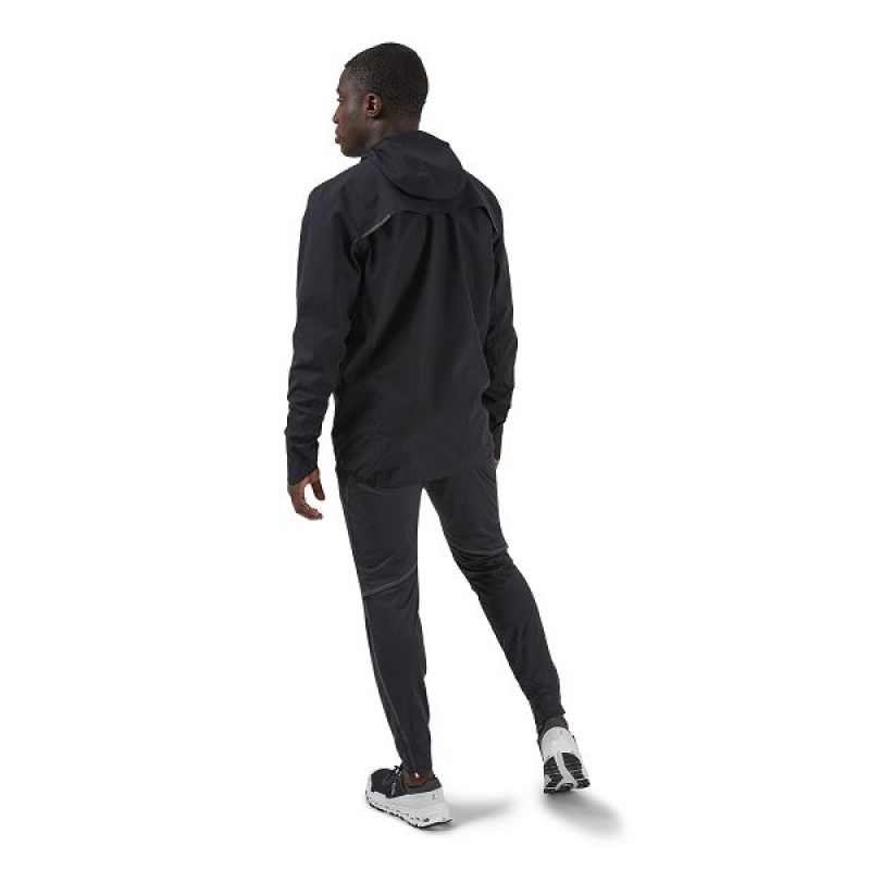 Black Men's On Running Waterproof Anorak Jackets | 5368740_PH