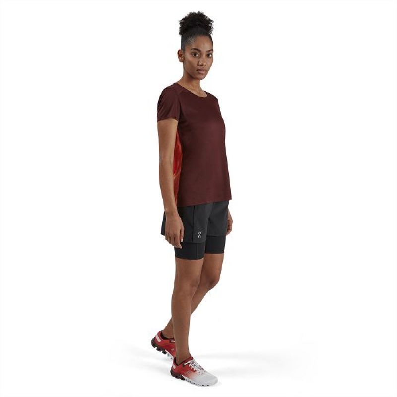 Black Women's On Running Active Shorts | 5863047_PH