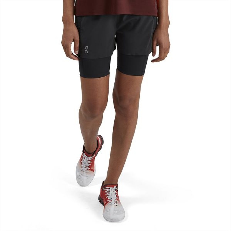 Black Women\'s On Running Active Shorts | 5863047_PH