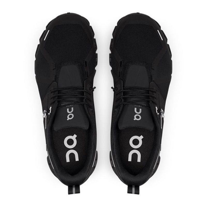 Black Women's On Running Cloud 5 Waterproof Sneakers | 8947601_PH