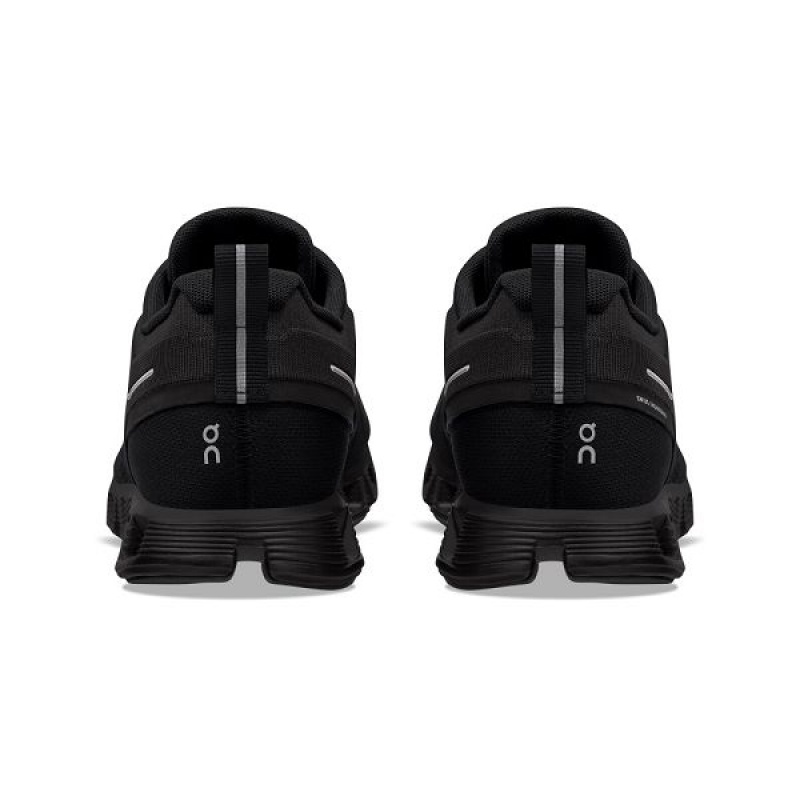 Black Women's On Running Cloud 5 Waterproof Sneakers | 8947601_PH