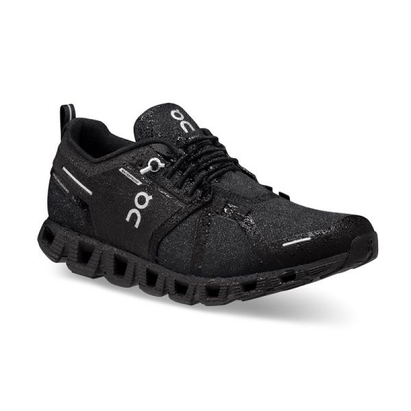 Black Women's On Running Cloud 5 Waterproof Sneakers | 8947601_PH