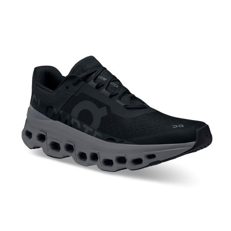 Black Women's On Running Cloudmonster Road Running Shoes | 8967421_PH