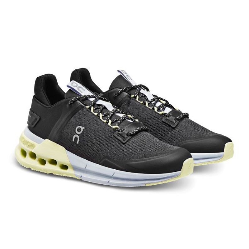 Black Women's On Running Cloudnova Flux Sneakers | 5768920_PH