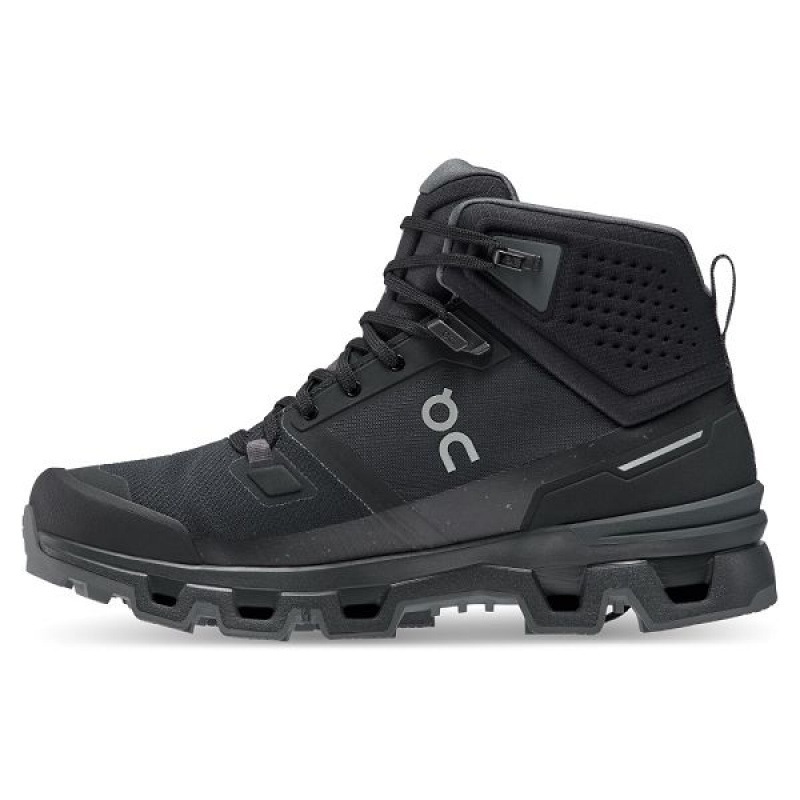 Black Women's On Running Cloudrock 2 Waterproof Hiking Boots | 3890765_PH