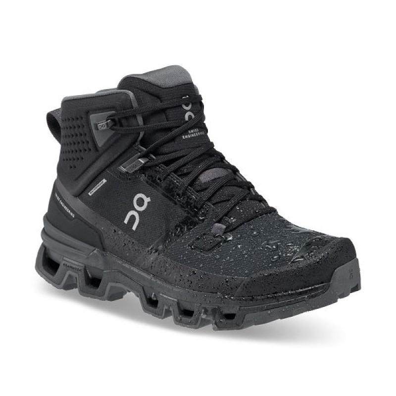 Black Women's On Running Cloudrock 2 Waterproof Hiking Boots | 3890765_PH