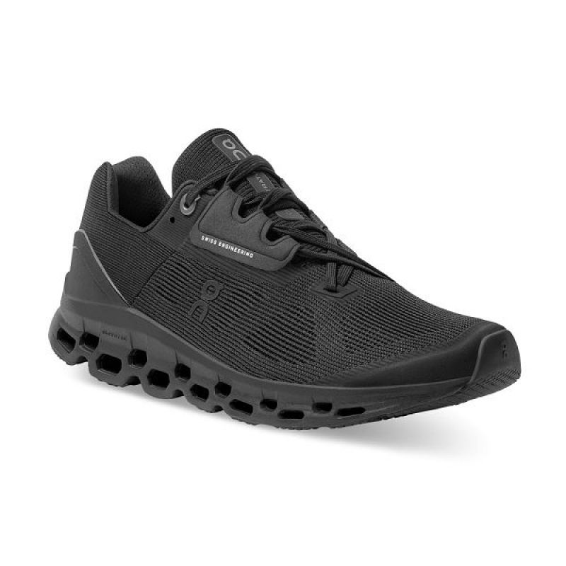 Black Women's On Running Cloudstratus Road Running Shoes | 9538042_PH