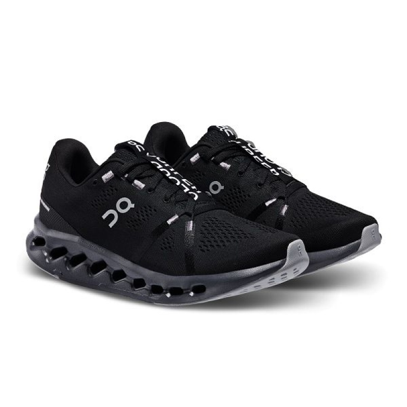 Black Women's On Running Cloudsurfer Road Running Shoes | 327849_PH