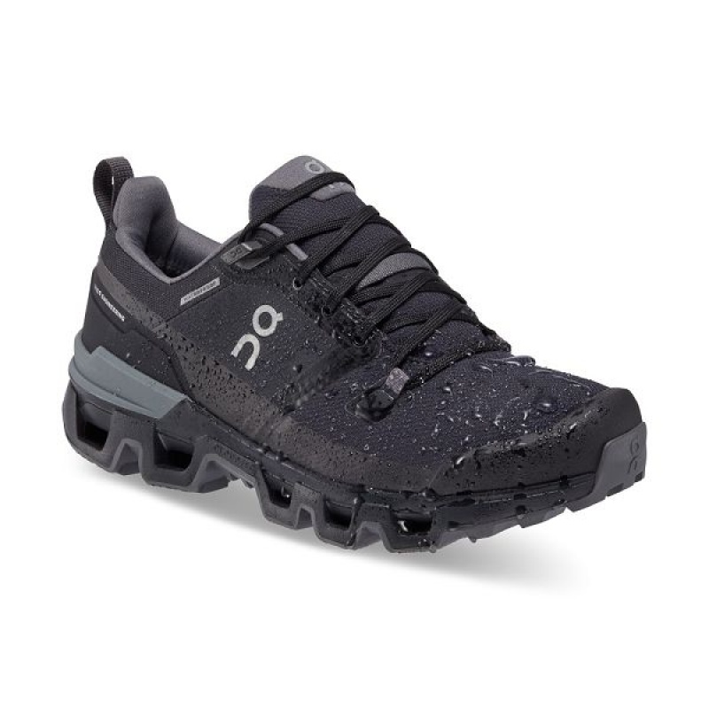 Black Women's On Running Cloudwander Waterproof Hiking Shoes | 3250861_PH