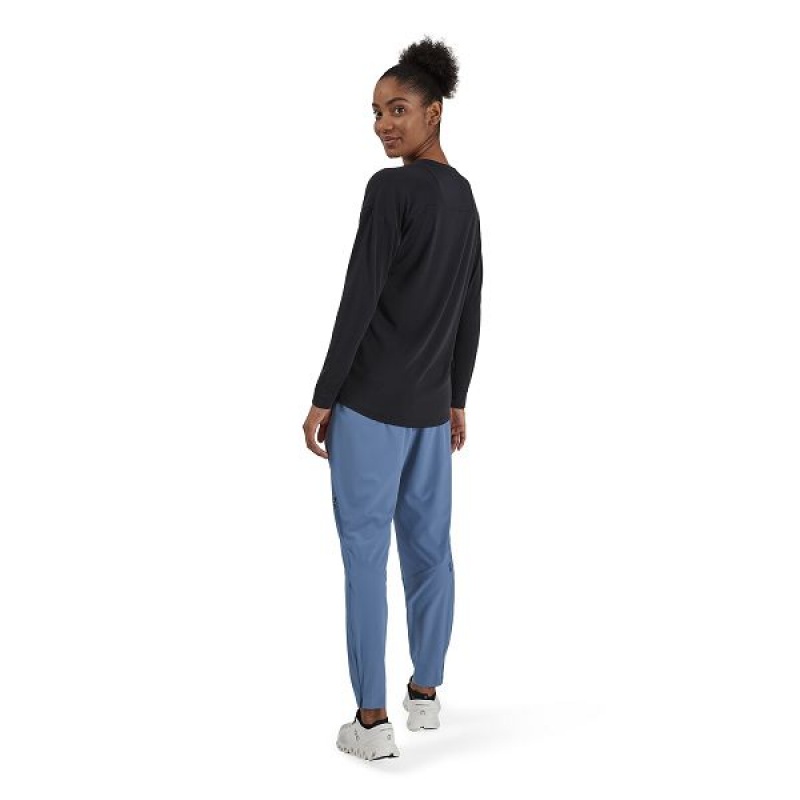 Black Women's On Running Comfort Long-T T Shirts | 3674105_PH