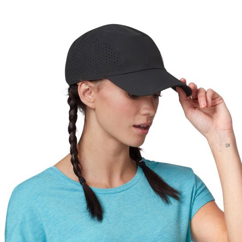 Black Women's On Running Lightweight Caps | 781326_PH