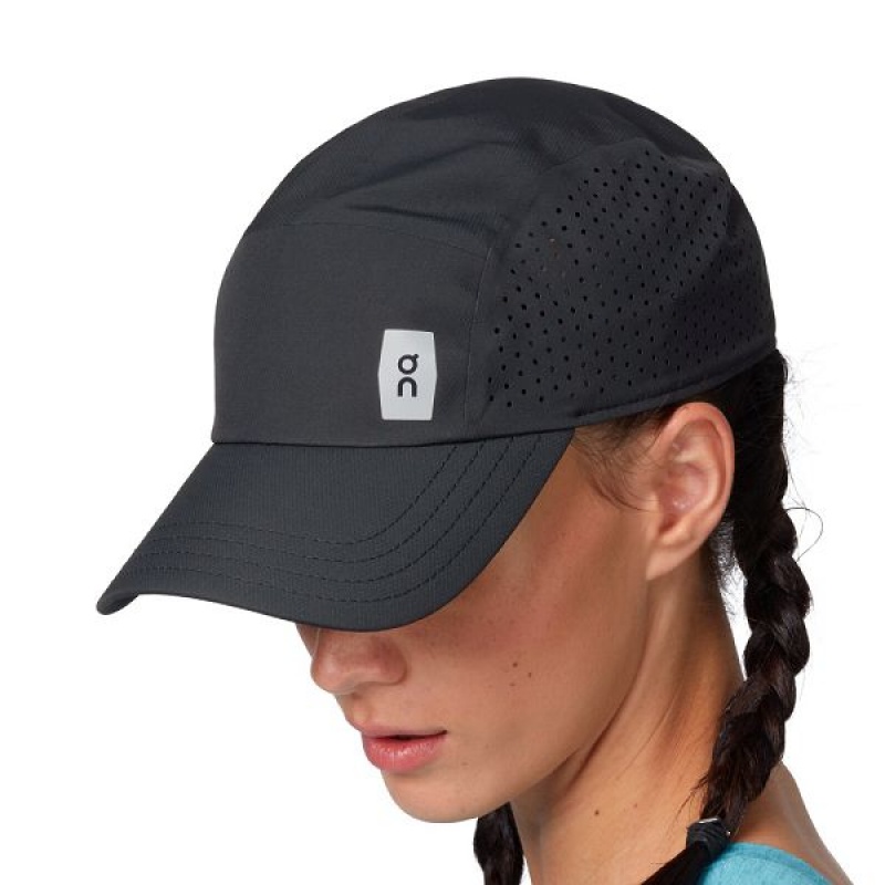 Black Women's On Running Lightweight Caps | 781326_PH