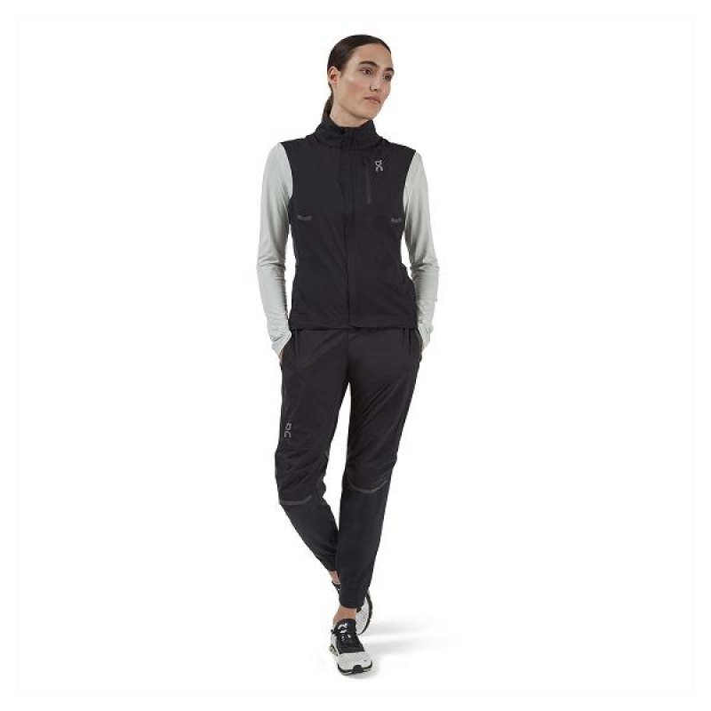 Black Women's On Running Weather Vest | 6952138_PH