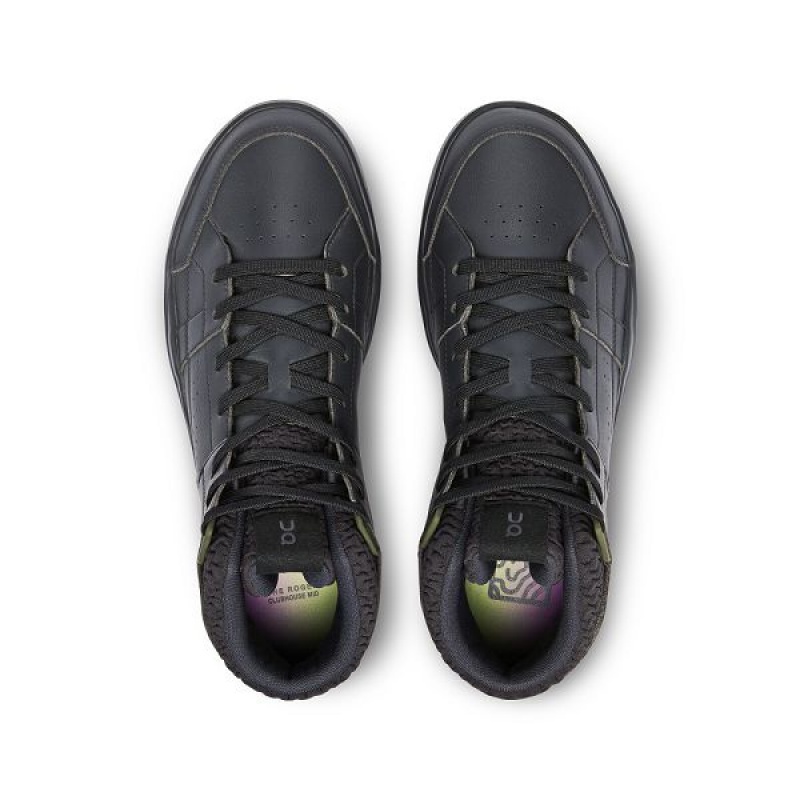 Black / Camo Men's On Running THE ROGER Clubhouse Mid Sensa Sneakers | 348916_PH