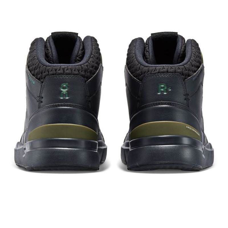 Black / Camo Men's On Running THE ROGER Clubhouse Mid Sensa Sneakers | 348916_PH