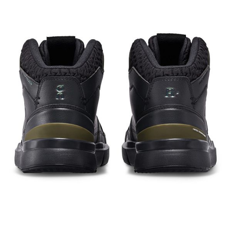 Black / Camo Women's On Running THE ROGER Clubhouse Mid Sensa Sneakers | 4378612_PH