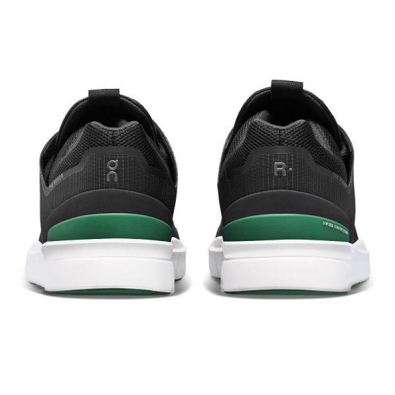 Black / Green Men's On Running THE ROGER Spin Sneakers | 7518420_PH