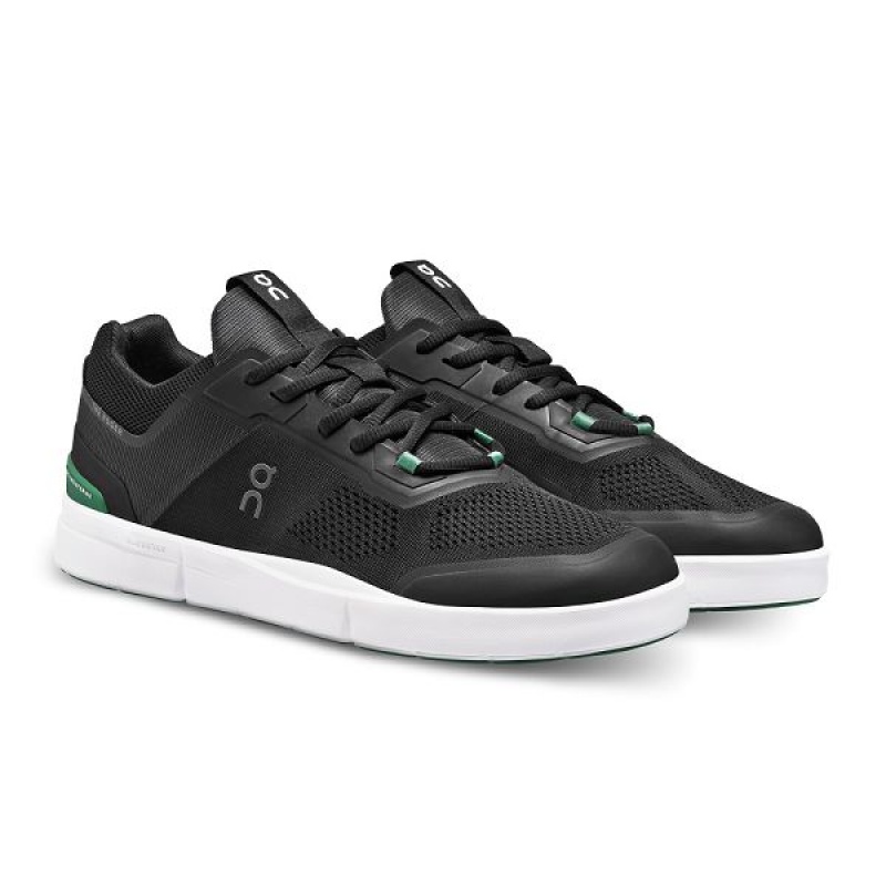 Black / Green Men's On Running THE ROGER Spin Sneakers | 7518420_PH