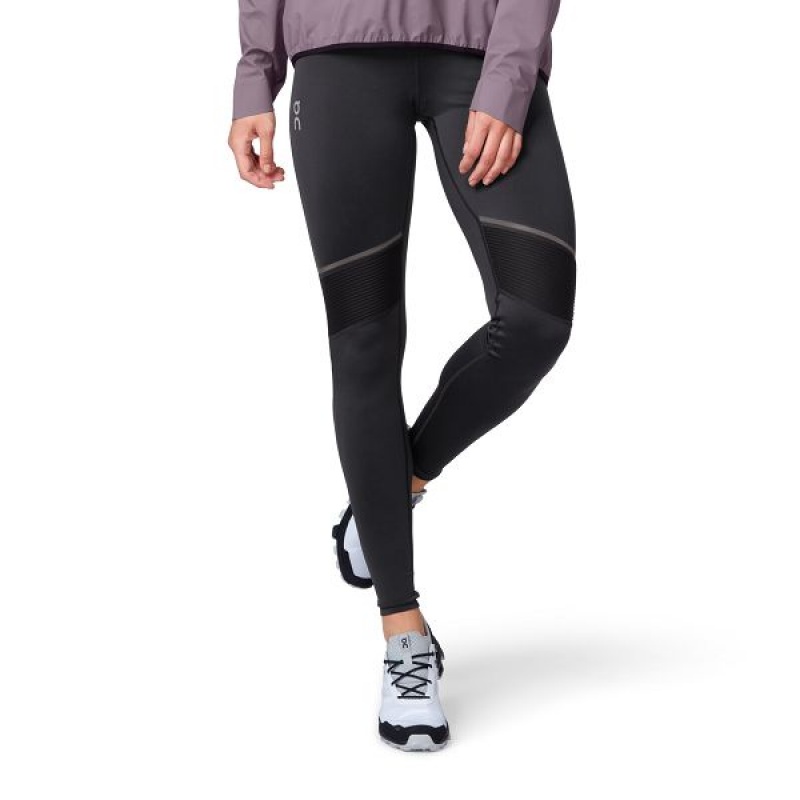 Black / Grey Women\'s On Running Long 1 Pants | 9650341_PH