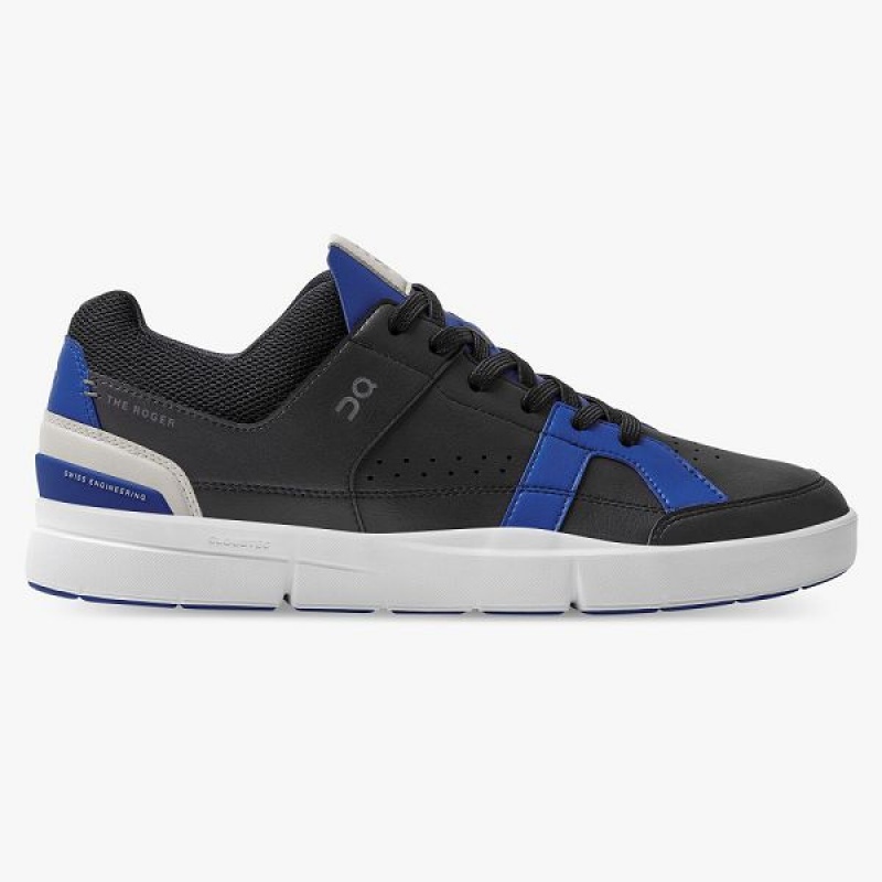 Black / Indigo Men\'s On Running THE ROGER Clubhouse Sneakers | 8732965_PH