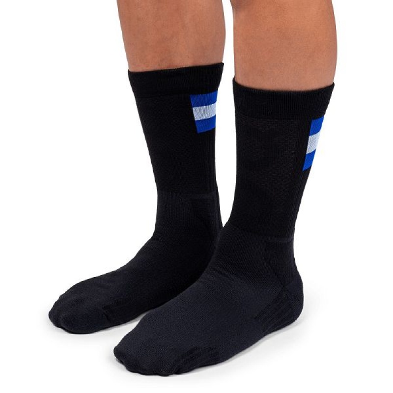 Black / Indigo Men's On Running Tennis Socks | 4197380_PH