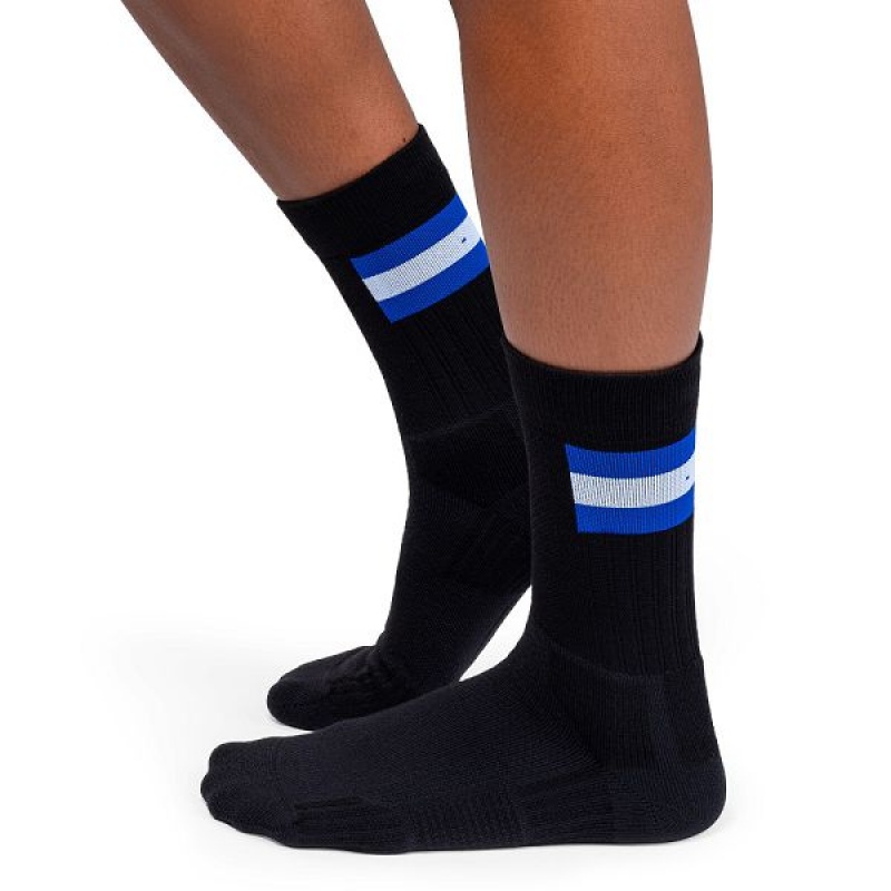 Black / Indigo Women\'s On Running Tennis Socks | 796341_PH