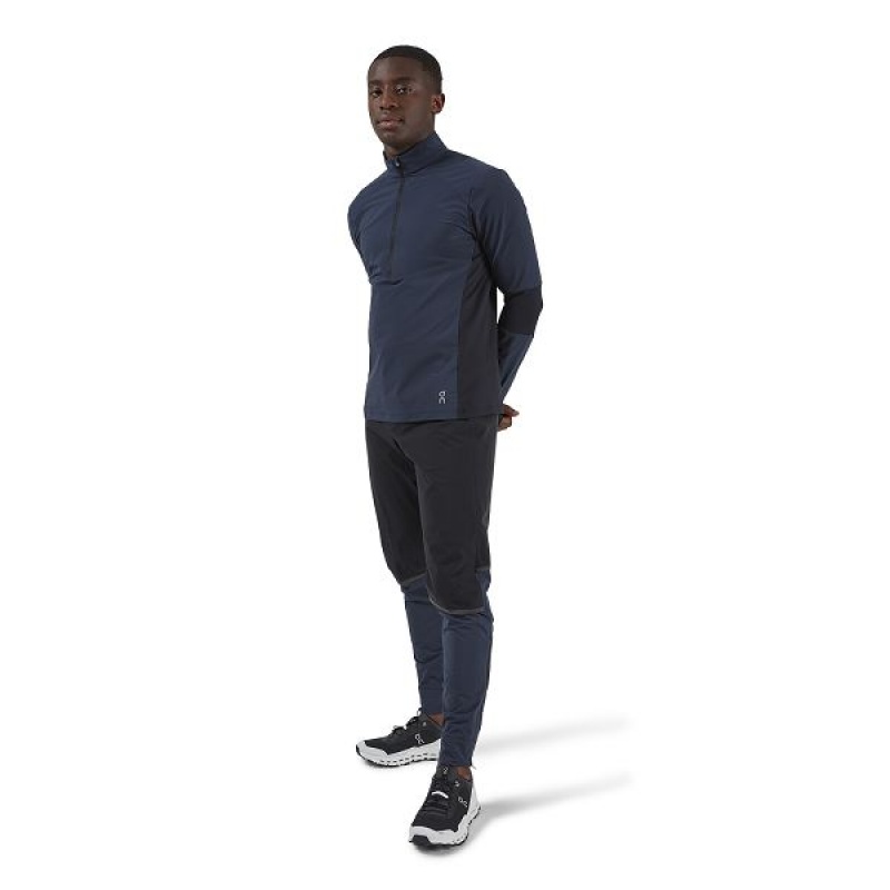 Black / Navy Men's On Running Waterproof Pants | 4972860_PH