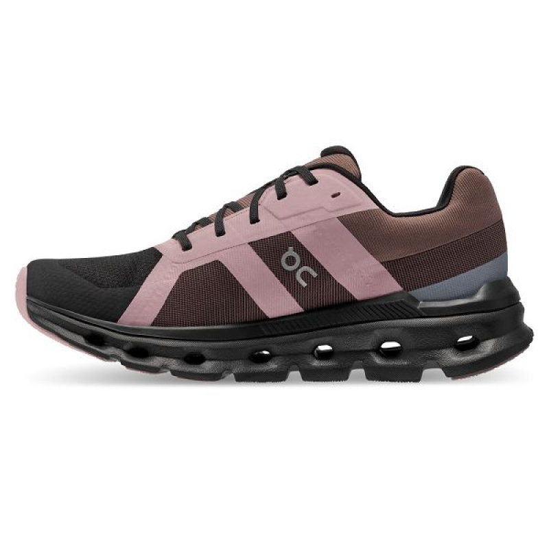 Black / Purple Women's On Running Cloudrunner Waterproof Road Running Shoes | 4195826_PH