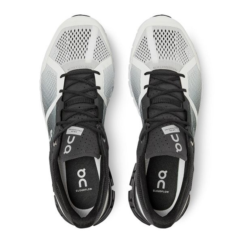 Black / White Men's On Running Cloudflow 2 Road Running Shoes | 1690432_PH