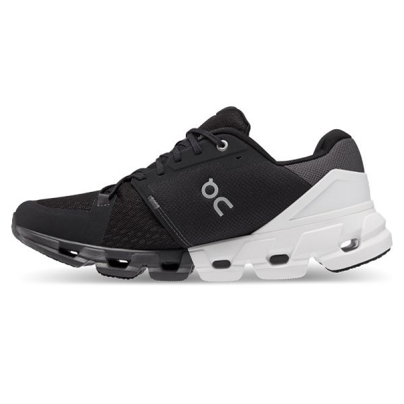 Black / White Men's On Running Cloudflyer 4 Wide Road Running Shoes | 2156378_PH