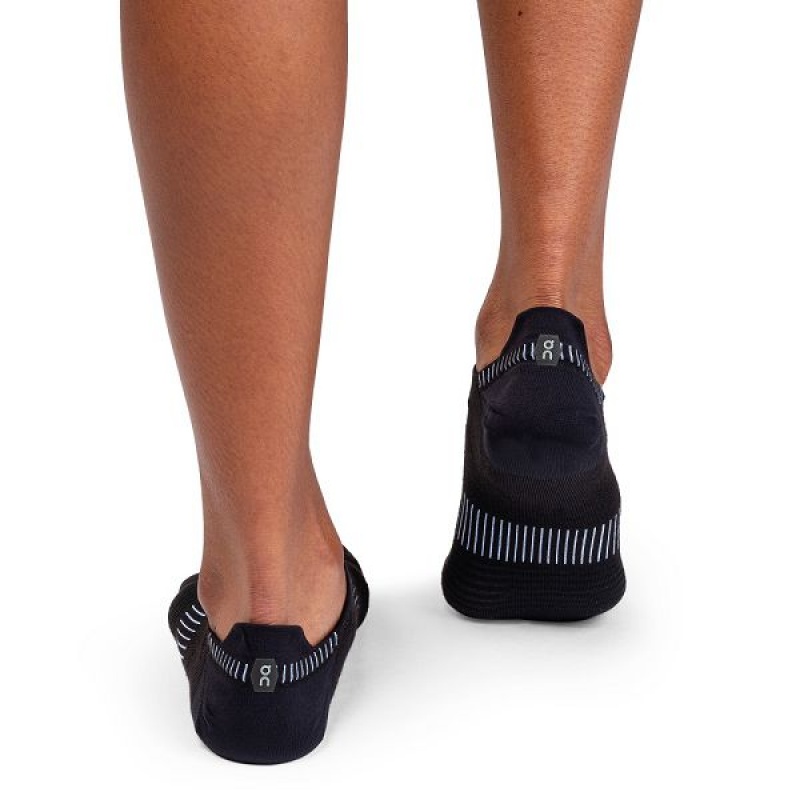 Black / White Women's On Running Ultralight Low Socks | 1453087_PH