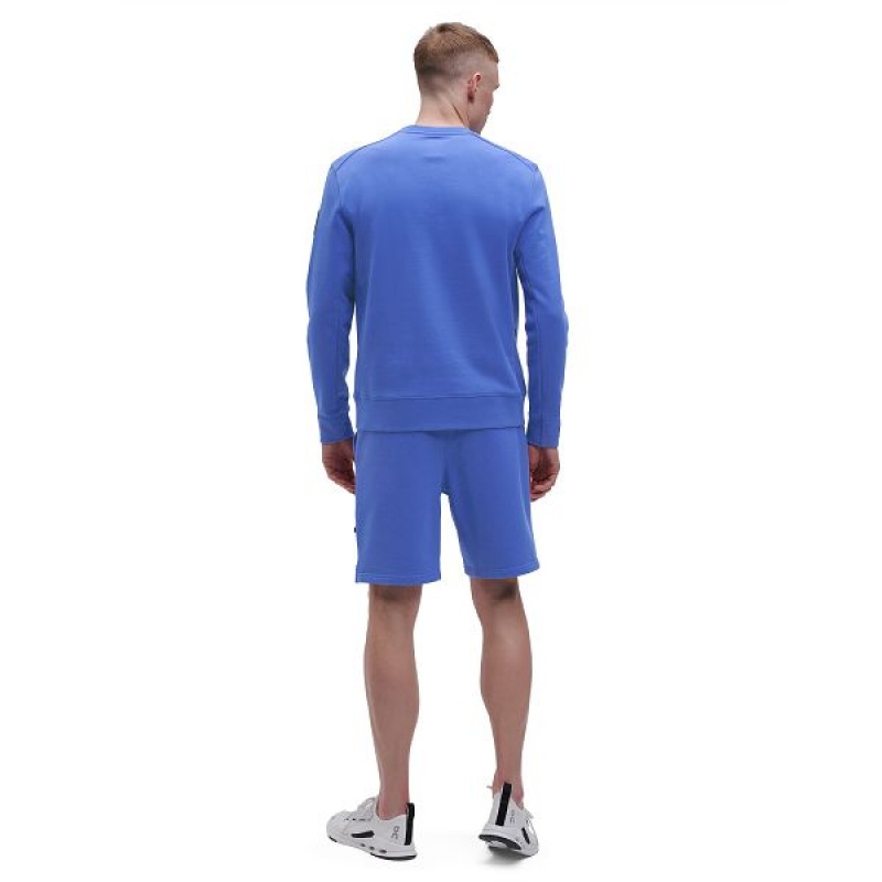 Blue Men's On Running Crew Neck Sweatshirts | 9702514_PH