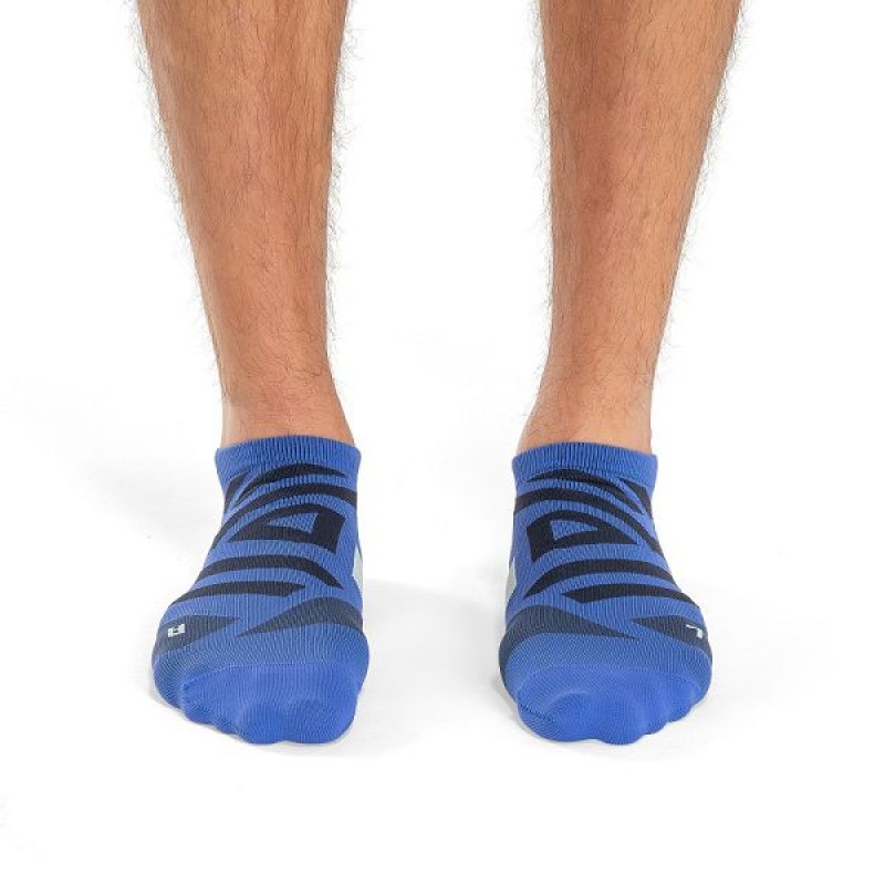 Blue Men's On Running Performance Low Socks | 7245193_PH