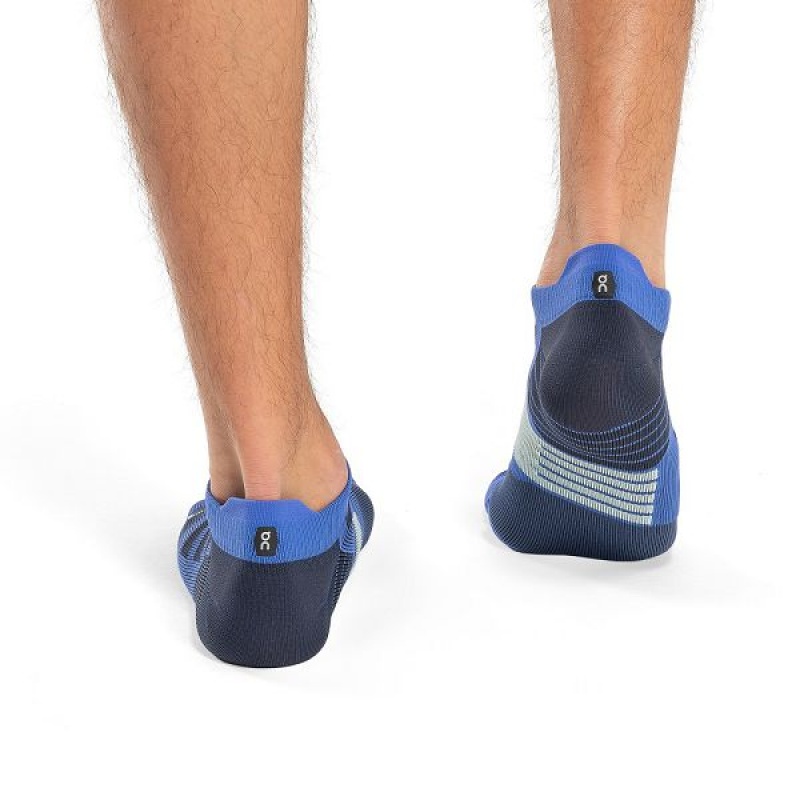 Blue Men's On Running Performance Low Socks | 7245193_PH