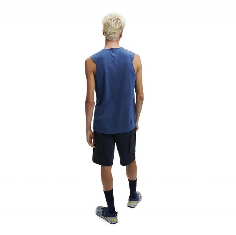 Blue Men's On Running Training Tanks | 5061843_PH