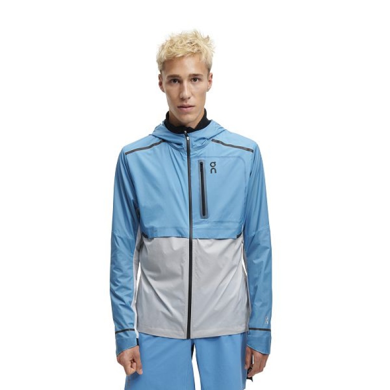 Blue Men\'s On Running Weather Jackets | 1469508_PH