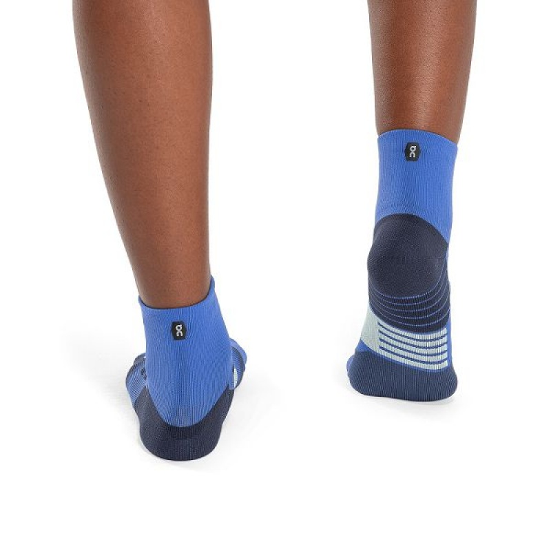 Blue Women's On Running Performance Mid Socks | 4635180_PH