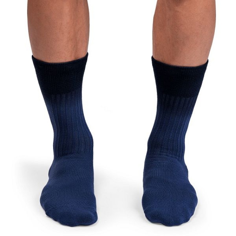 Blue / Black Men's On Running All-Day Socks | 2931457_PH