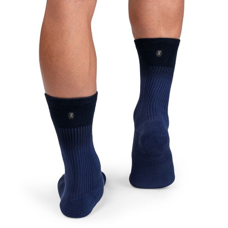 Blue / Black Men's On Running All-Day Socks | 2931457_PH