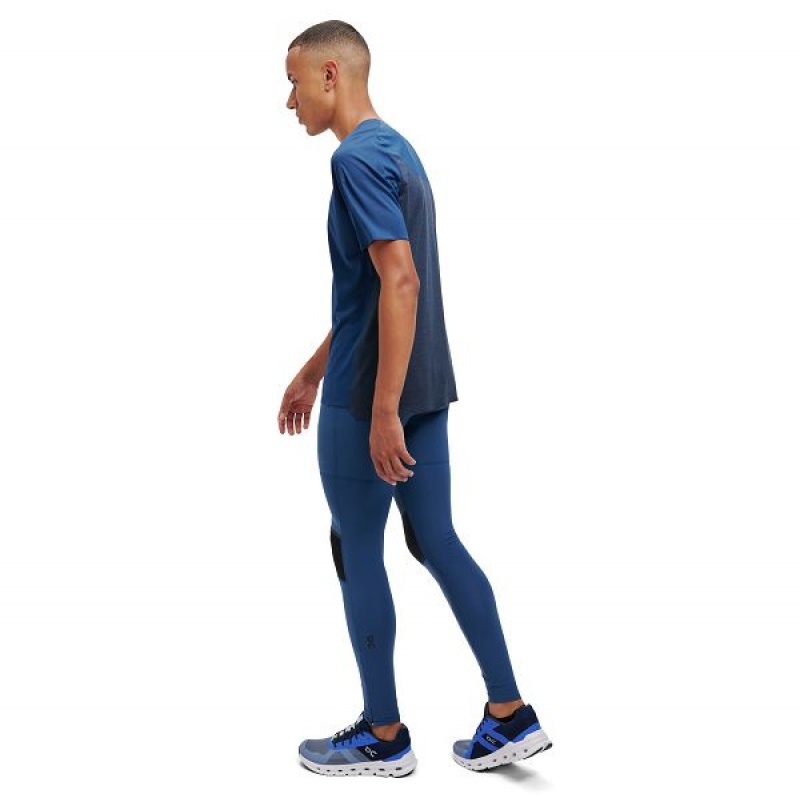 Blue / Black Men's On Running Long 2 Pants | 7136504_PH