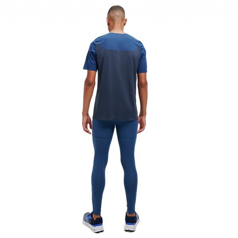 Blue / Black Men's On Running Long 2 Pants | 7136504_PH