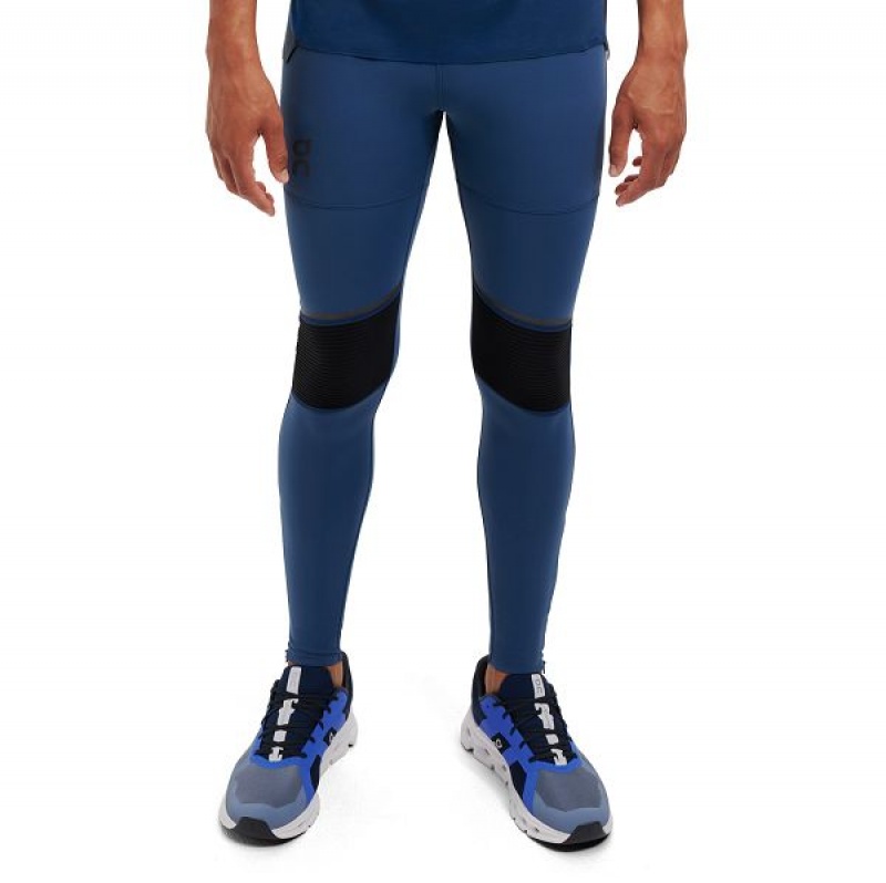 Blue / Black Men\'s On Running Long 2 Pants | 7136504_PH