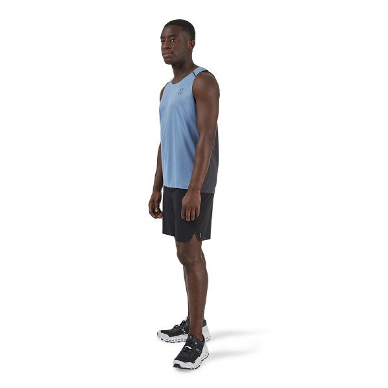 Blue / Black Men's On Running Tank-T Tanks | 9652104_PH