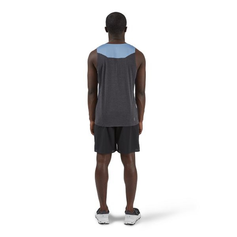 Blue / Black Men's On Running Tank-T Tanks | 9652104_PH