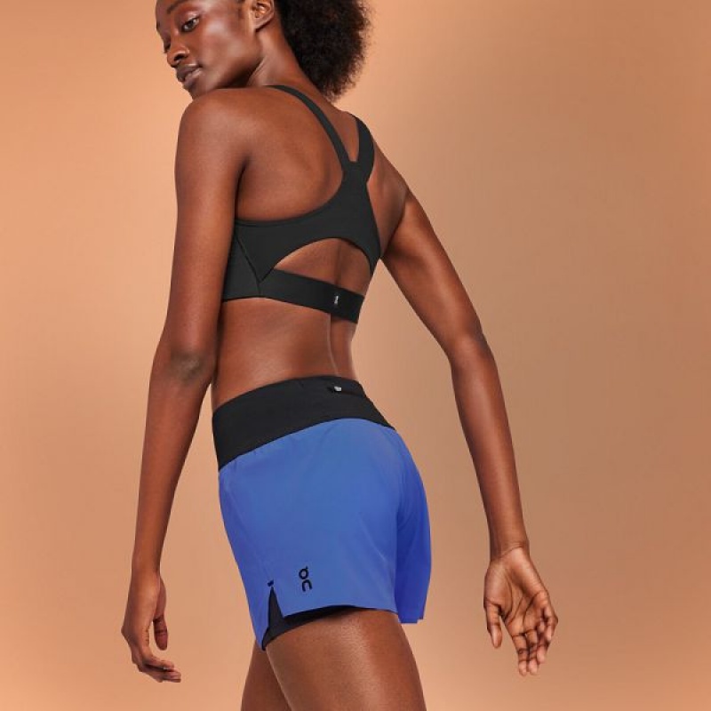 Blue / Black Women's On Running Running 3 Shorts | 6731489_PH