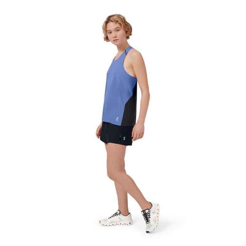 Blue / Black Women's On Running Tank-T 2 Tanks | 9045263_PH