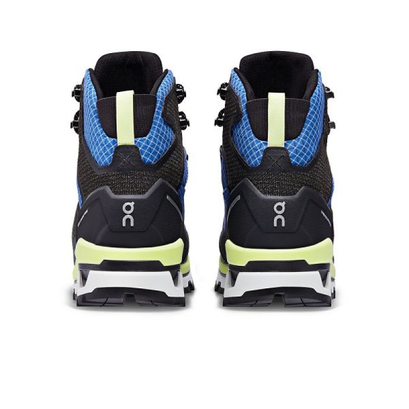 Blue / Light Green Men's On Running Cloudalpine Waterproof Hiking Boots | 3048916_PH