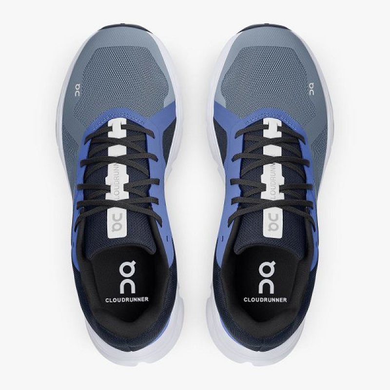 Blue / Navy Men's On Running Cloudrunner 4 Road Running Shoes | 2503891_PH