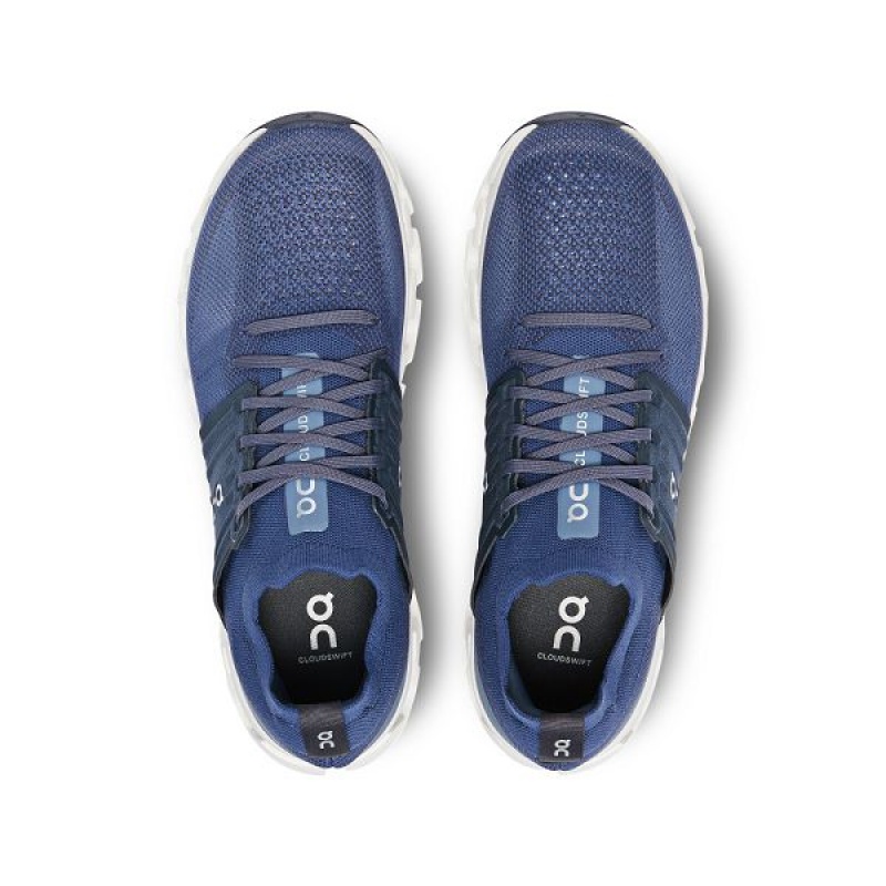 Blue / Navy Men's On Running Cloudswift 3 Road Running Shoes | 5964310_PH