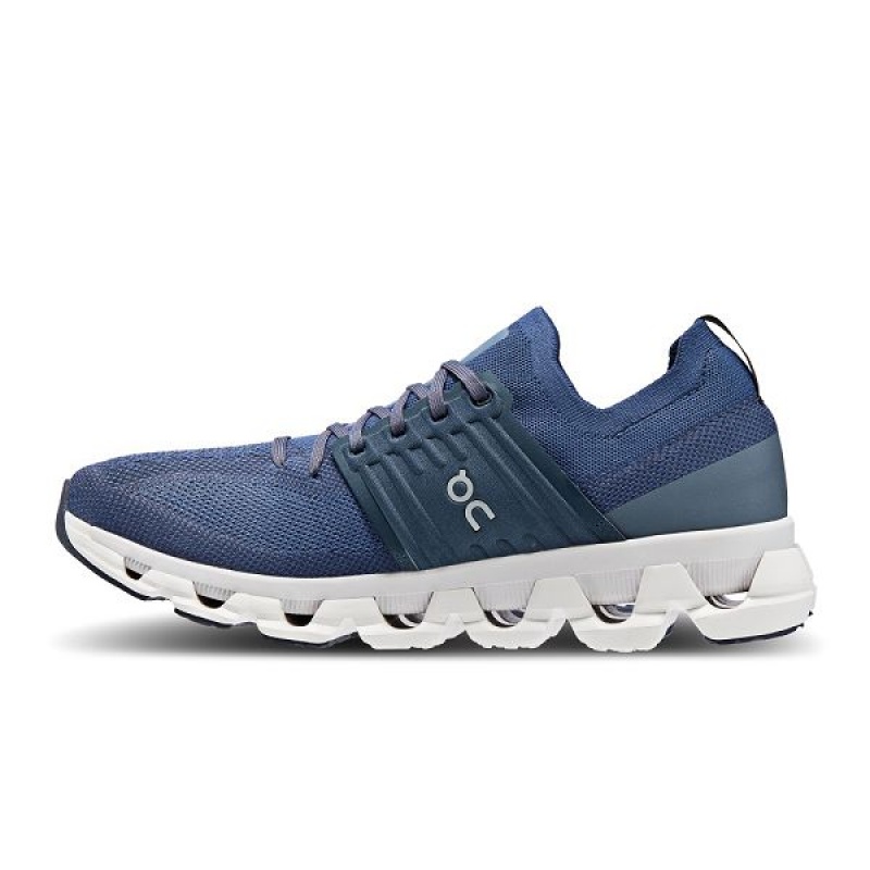 Blue / Navy Men's On Running Cloudswift 3 Road Running Shoes | 5964310_PH